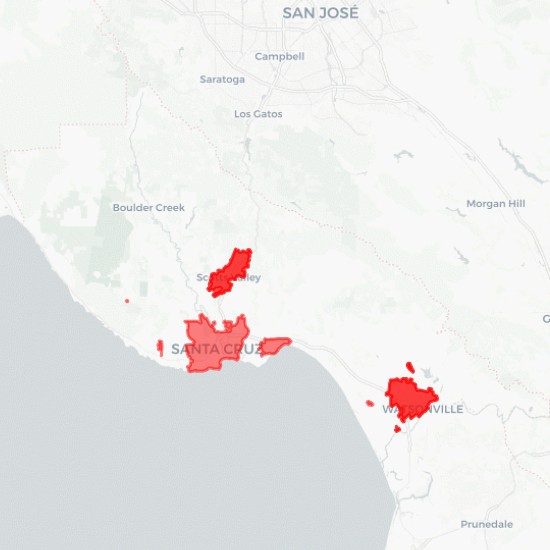 Town And City Borders in Santa Cruz County Download MyGeodata Cloud